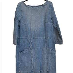 AG ADRIANO GOLDSCHMIED for Anthropologie distressed denim dress